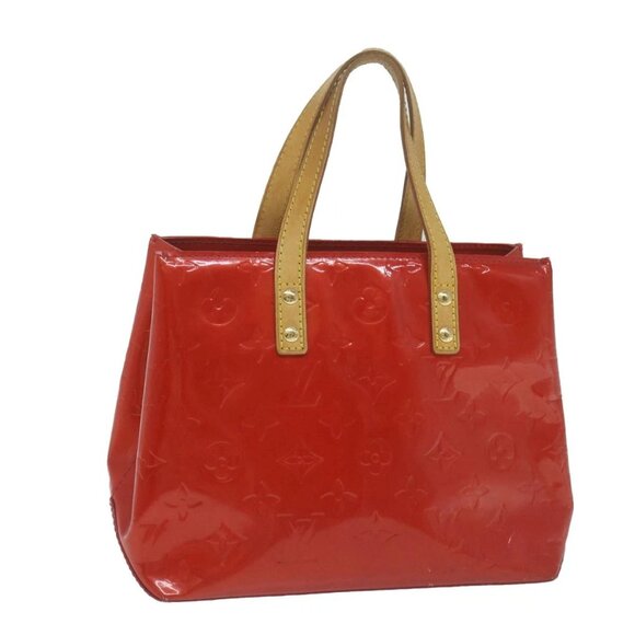 LOUIS VUITTON Monogram Vernis Reade PM Hand Bag Red M91088 LV Auth ep3027 - Picture 1 of 16